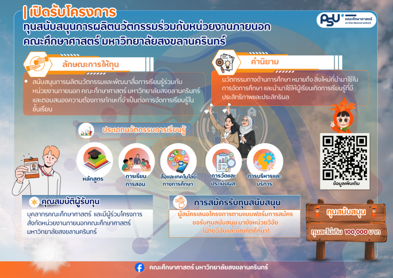 ทุนสนับสนุนการผลิตนวัตกรรมร่วมกับหน่วยงานภายนอก
